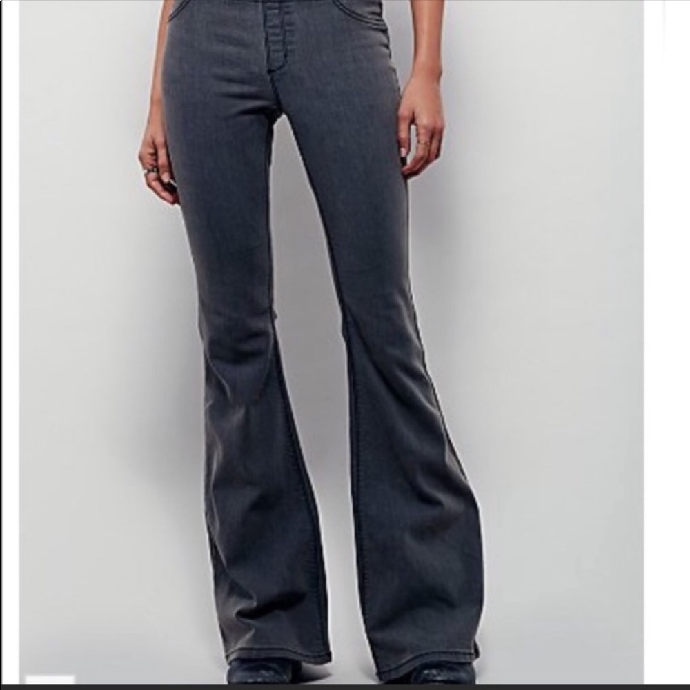 Free People Kick Flare pull on stretch jeans